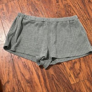 green-grey sleep shorts